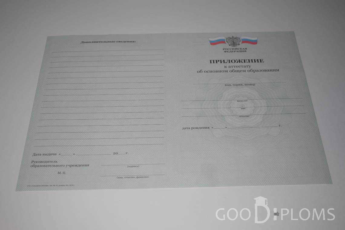 Приложение к Аттестату За 9 Класс период выдачи 2010-2013 -  Хабаровск