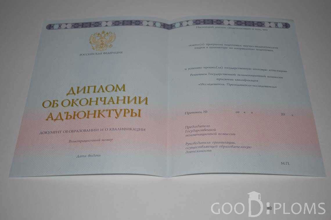 Диплом Адъюнктуры период выдачи 2014-2020 -  Хабаровск