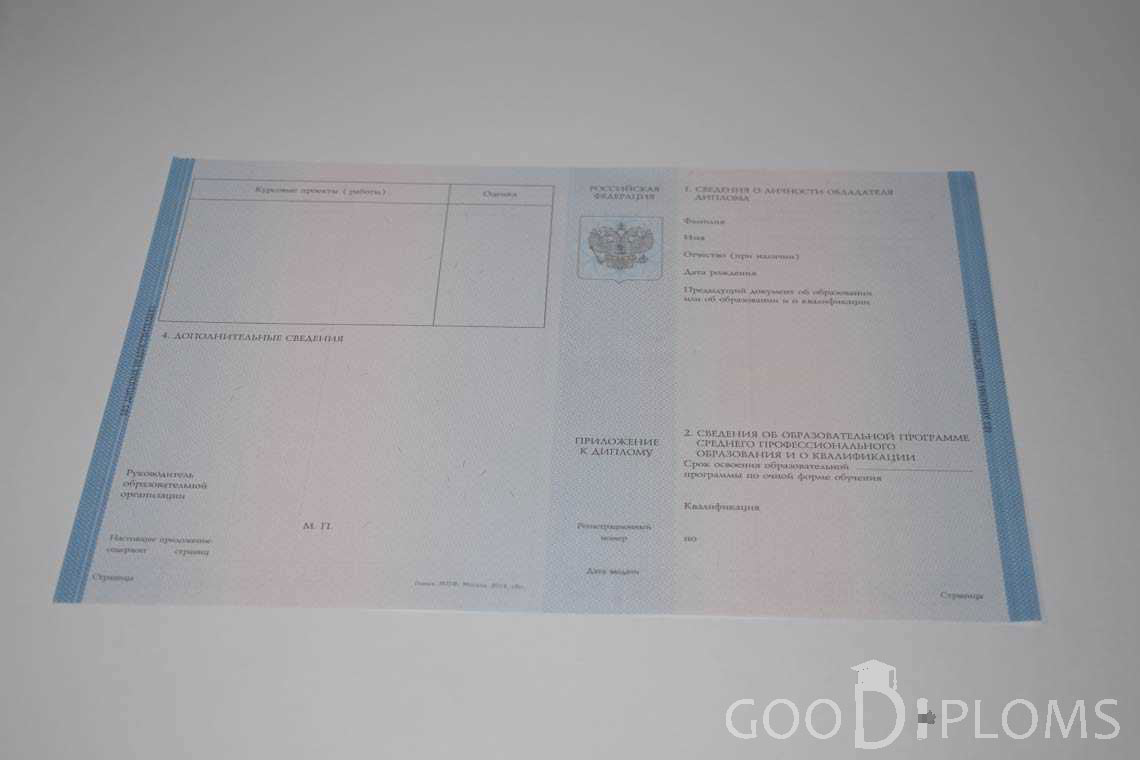 Приложение к Диплому Техникума период c 2014 по 2025 год - Хабаровск