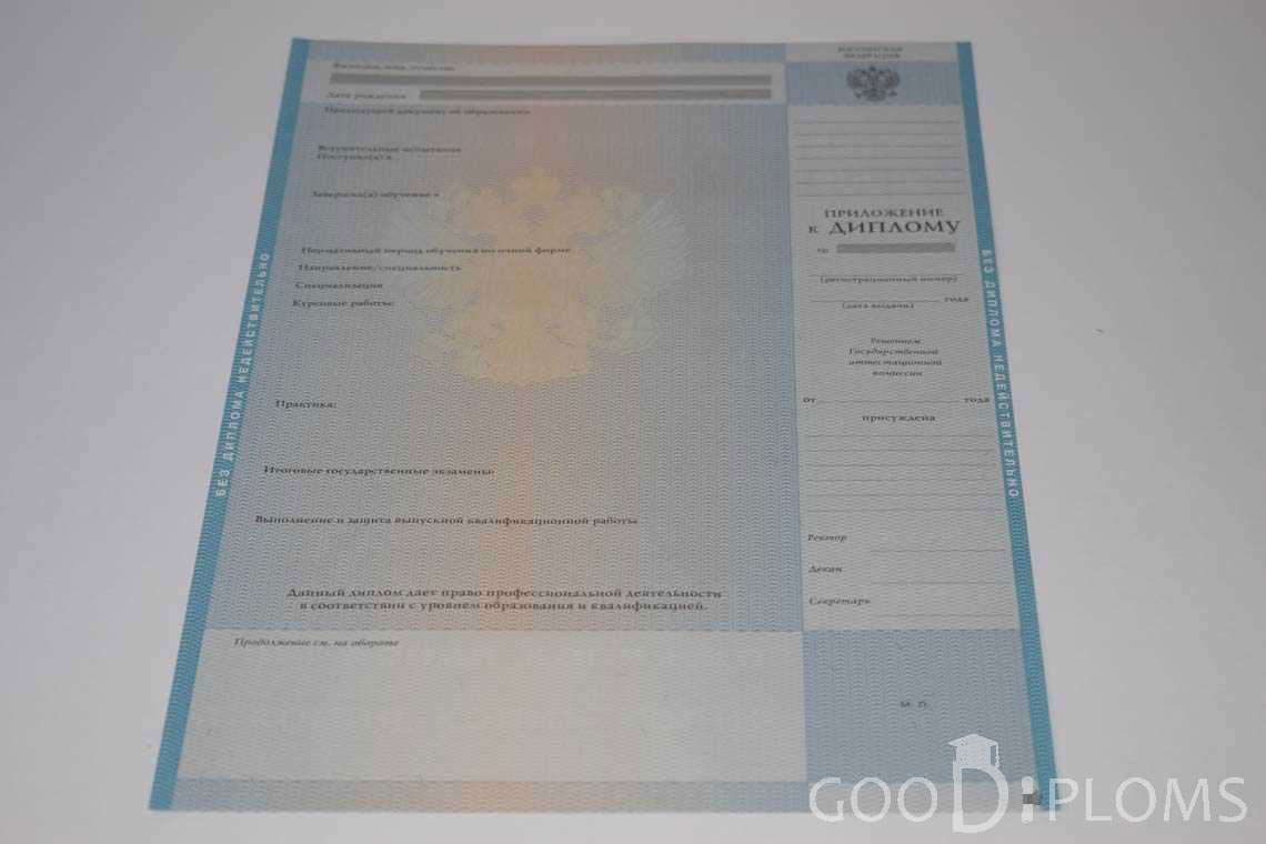 Приложение к Диплому о Высшем Образовании с Отличием - Хабаровск