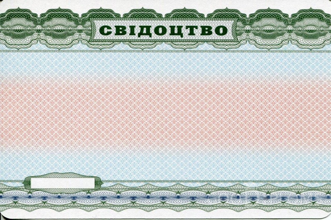 Украинский аттестат за 9 класс - Обратная сторона- Хабаровск