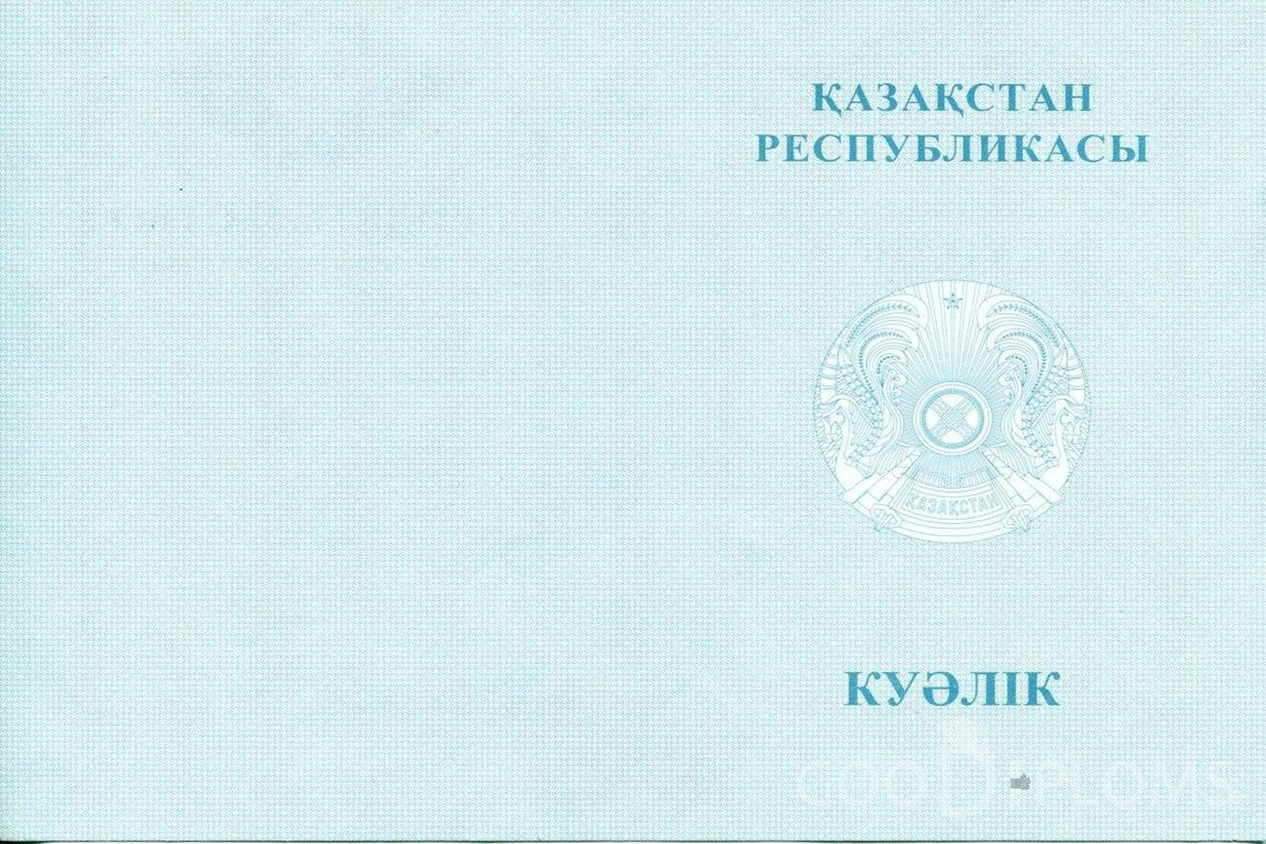 Казахский аттестат за 9 класс - Обратная сторона- Хабаровск
