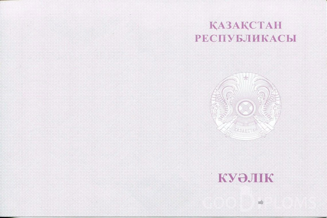 Казахский аттестат за 9 класс с отличием - Обратная сторона- Хабаровск